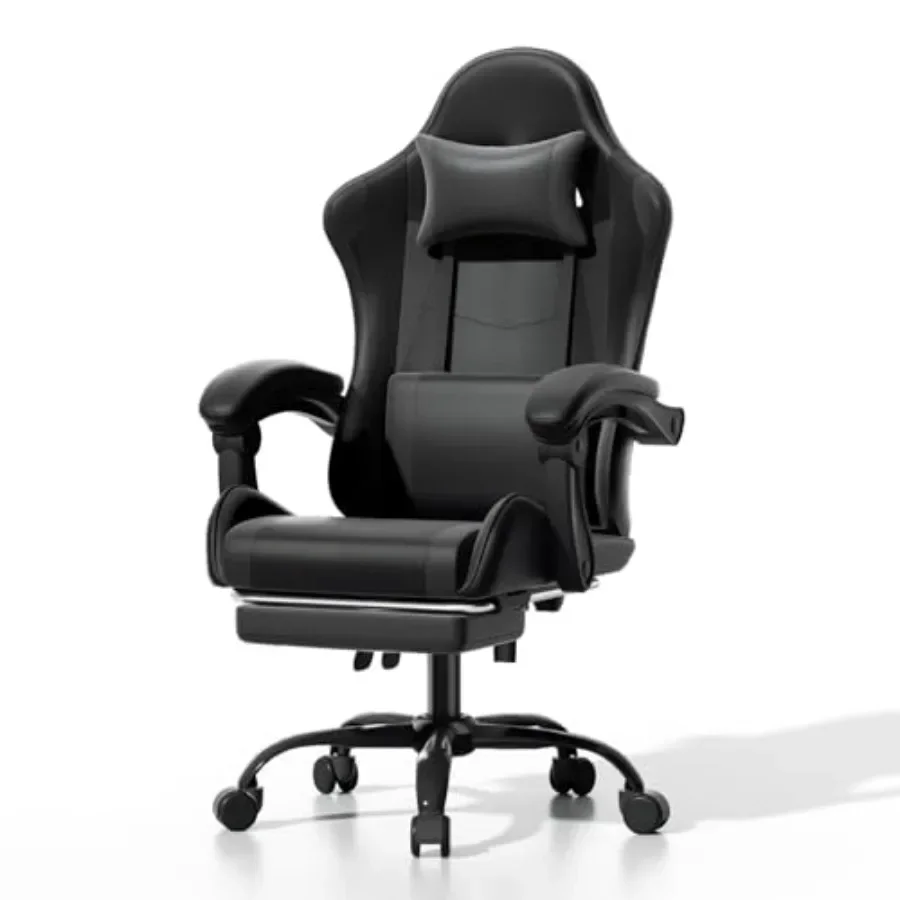 Office Chair - Silla ergonómica para videojuegos con reposapiés,