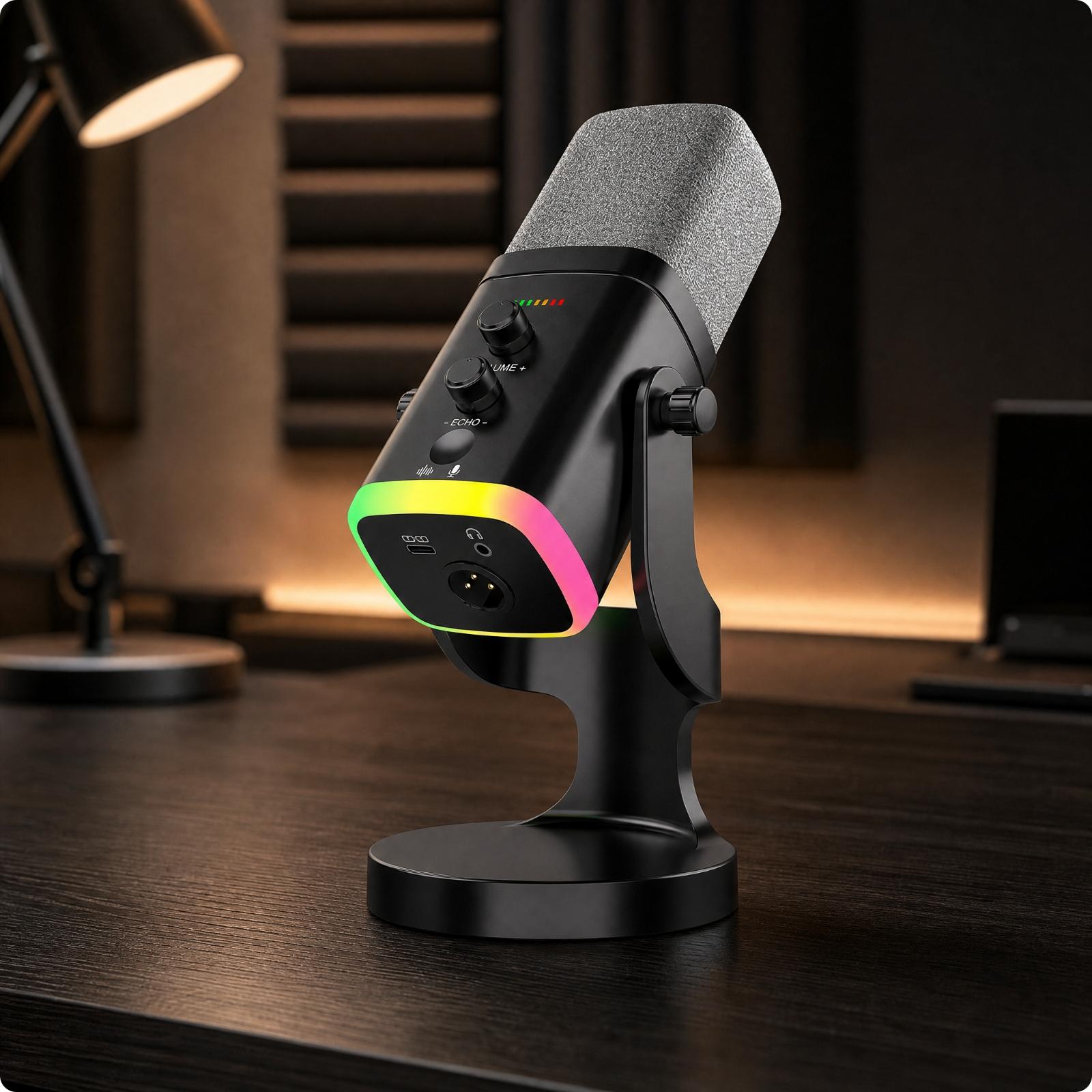 Standing Desk - Micrófono Cardioide de Escritorio USB para