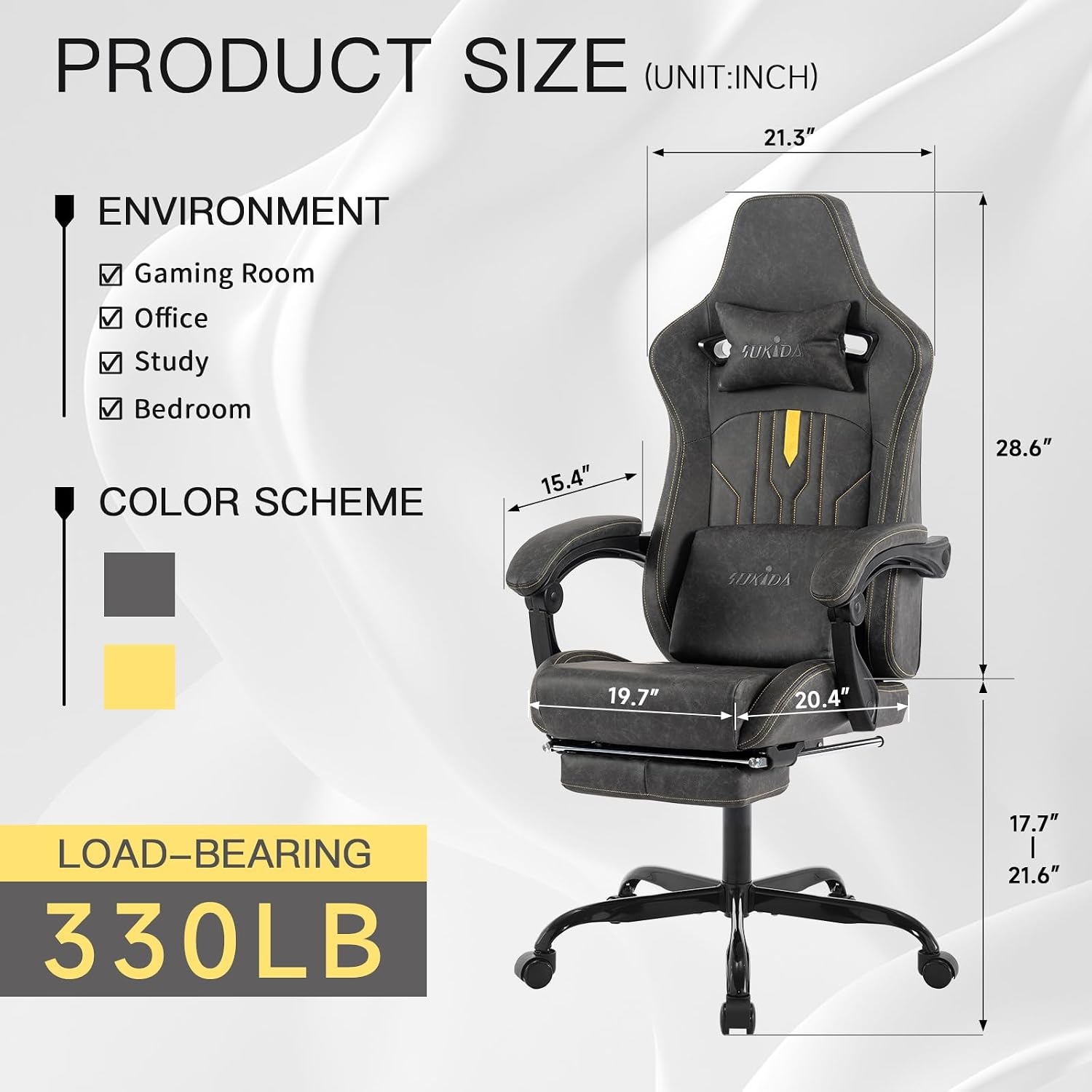 Silla de juego con reposapiés, - Office Chair Cushion reseña y precio