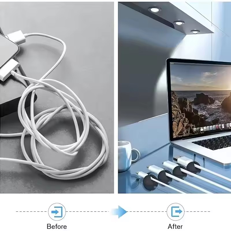 Clips para cables de escritori - Desk Organizer reseña y precio