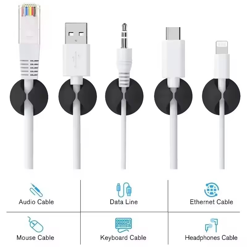 Clips para cables de escritori - Desk Organizer reseña y precio
