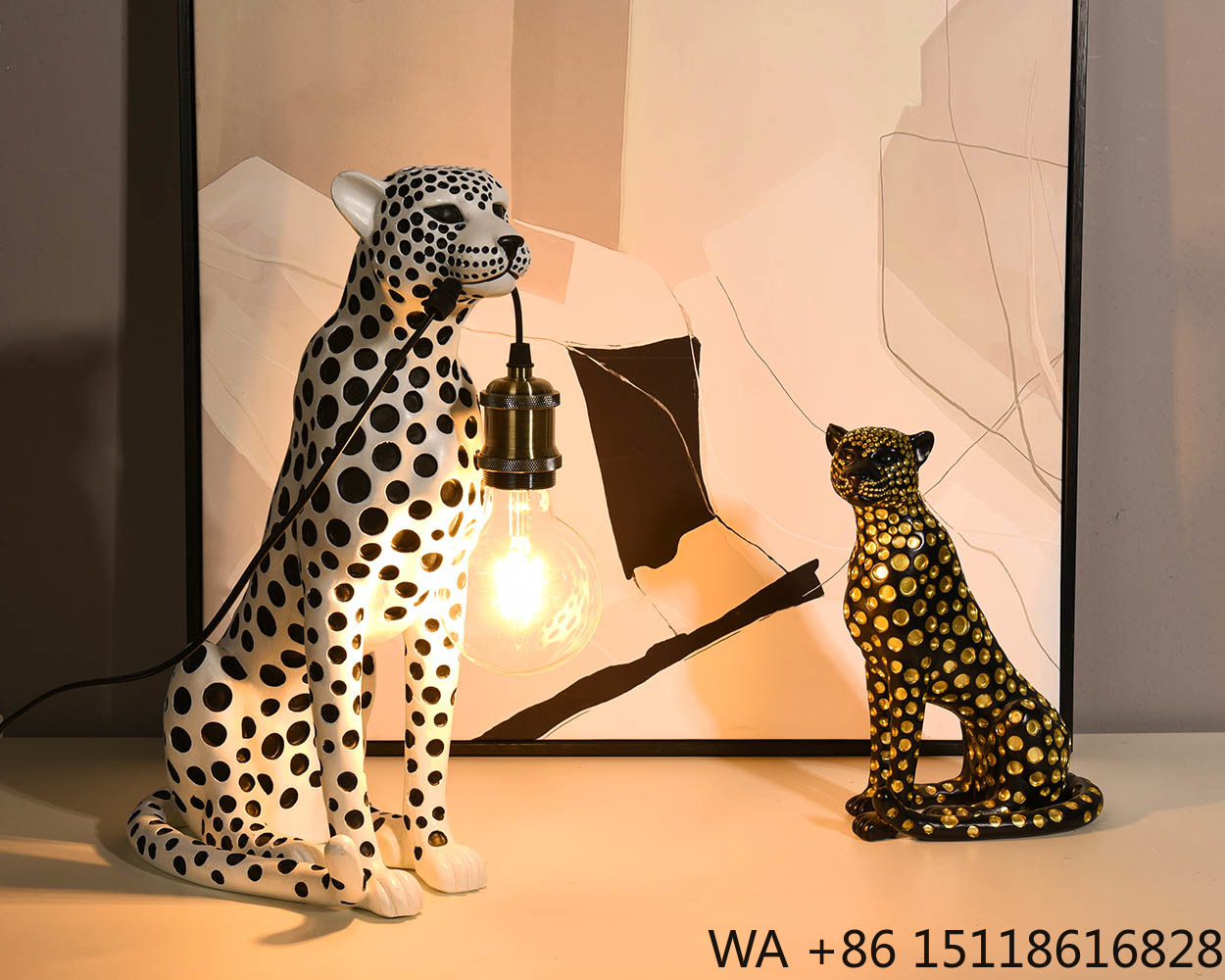Escultura de Resina de Leopard - Office Furniture Brands reseña y precio