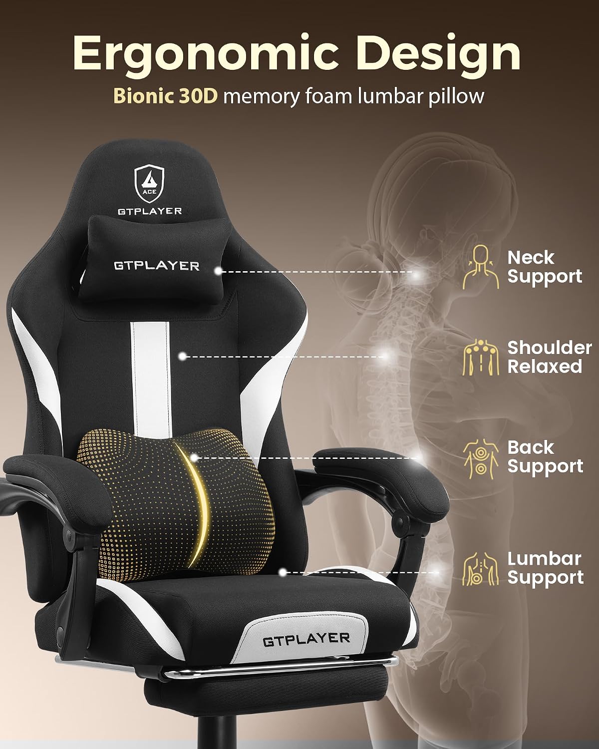 Silla de juego LUCKRACER, de g - Office Chair Cushion reseña y precio